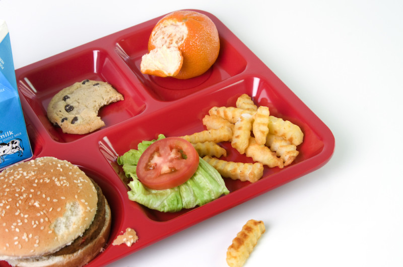 cafeteria tray, for article on school lunch time