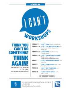 I Can't Get Published with Tulsa Artist Fellowship @ McKeon Center for Creativity | Tulsa | Oklahoma | United States