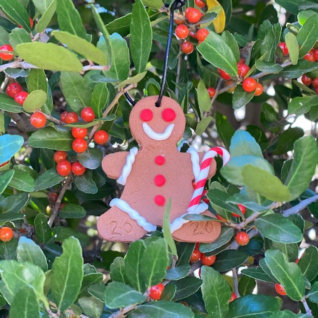 finished gingerbread clay ornament