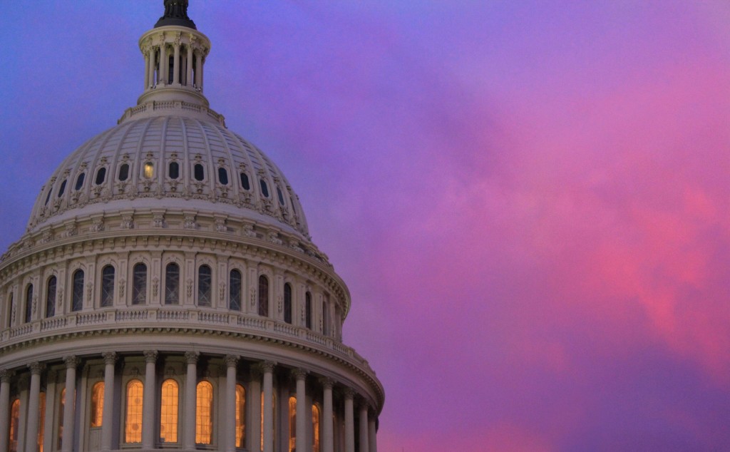 United States Capitol At Sunset