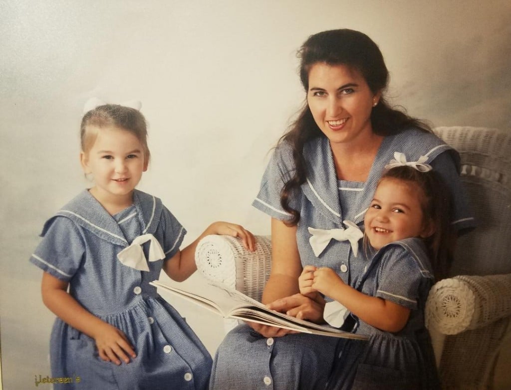 diane morrow kondos and her young daughters, for article on siblings