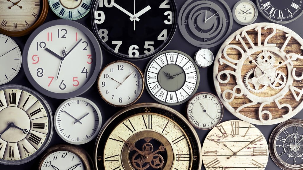 Time Concept, Bunch Of Watches 3d Render