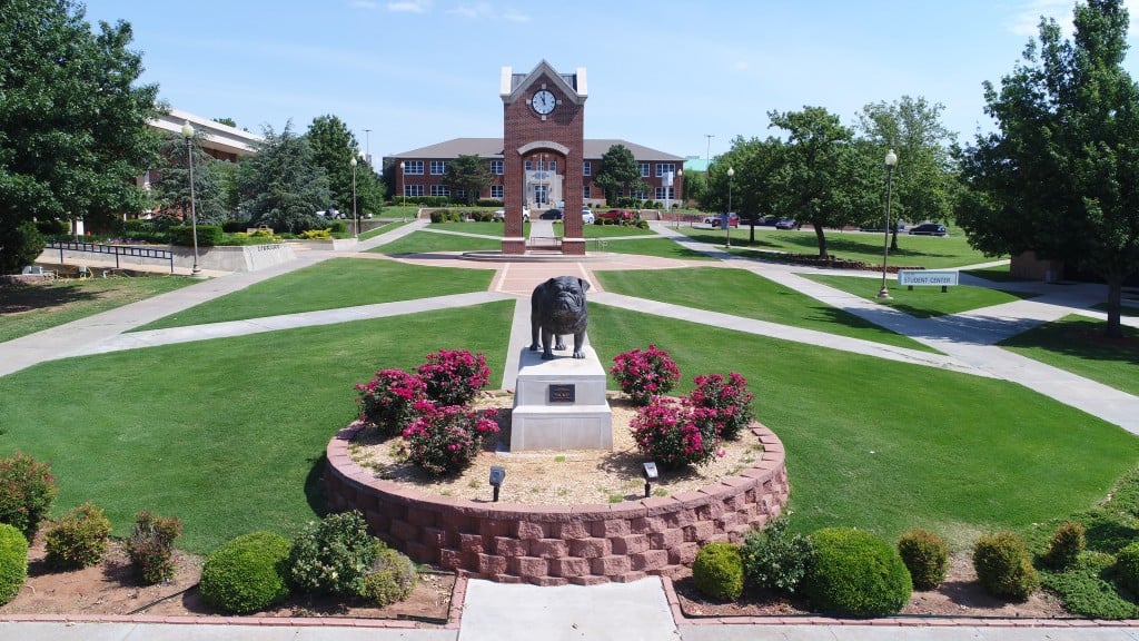 front of swosu main campus building