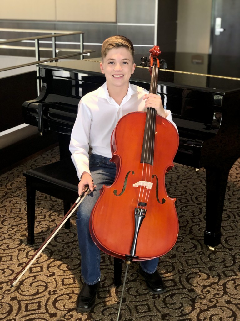 dylan perez with his cello