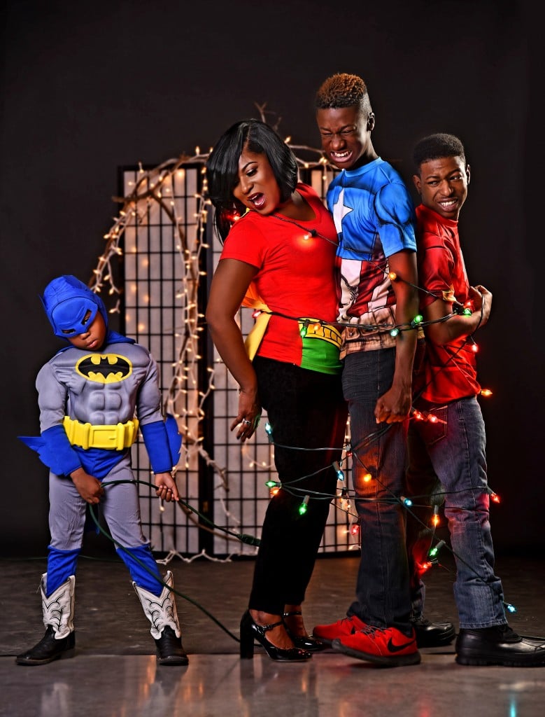 tamecca rogers with her sons, for article on parenting adult children