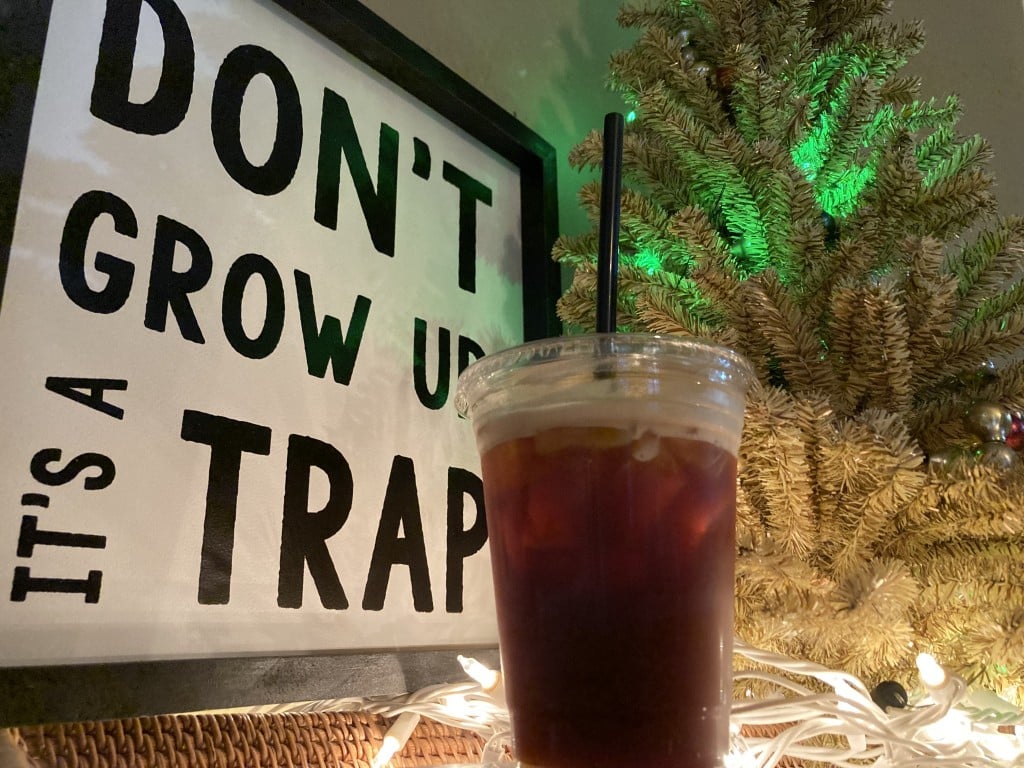 an iced beverage from one of the winter drink menus in tulsa