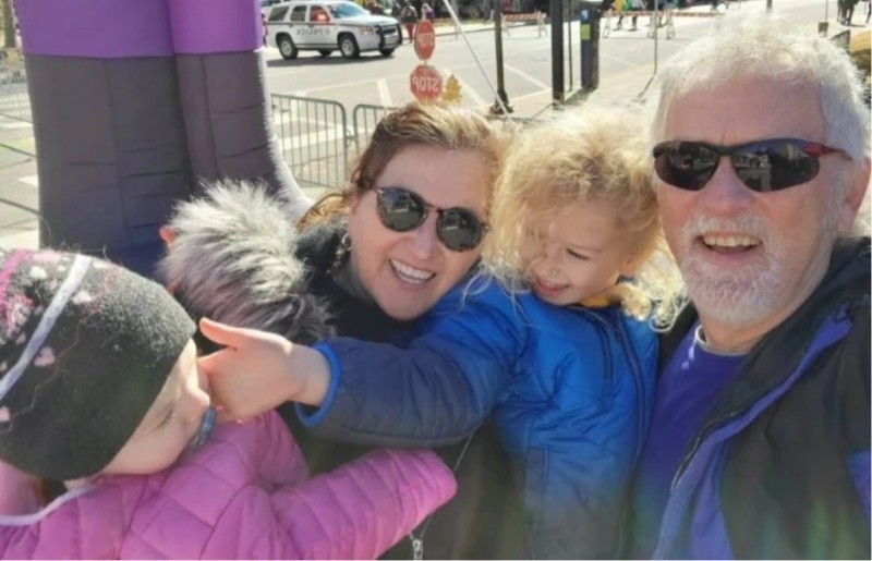 diane morrow kondos with her husband and grandkids, for article on bad parenting advice