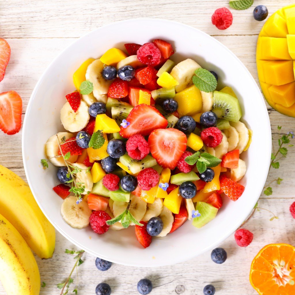 Fruit Salad With Banana, Mango And Berry Fruit