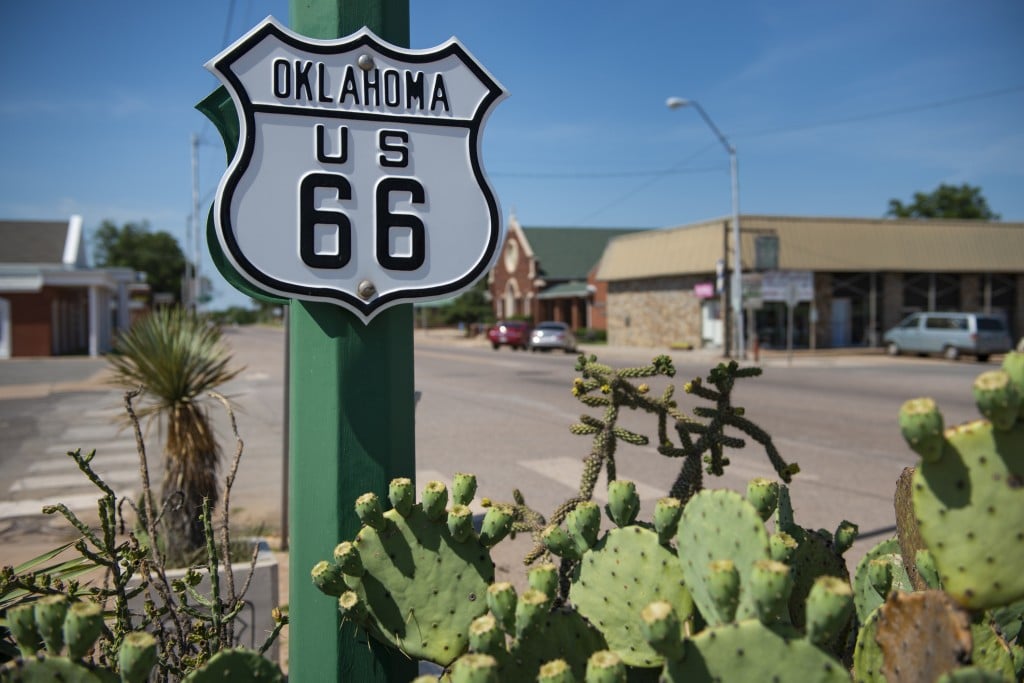 Detail Of A Us Route 66 Road Sign
