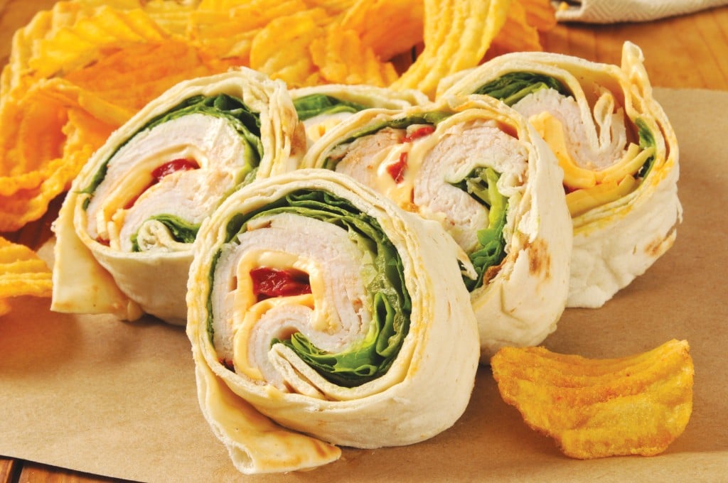 Turkey Wrap Sandwich, for an article on school lunch ideas