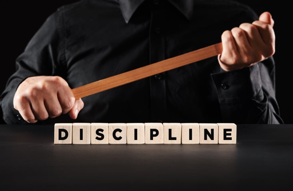 Discipline In Business Workplace Or In School Classroom Concept