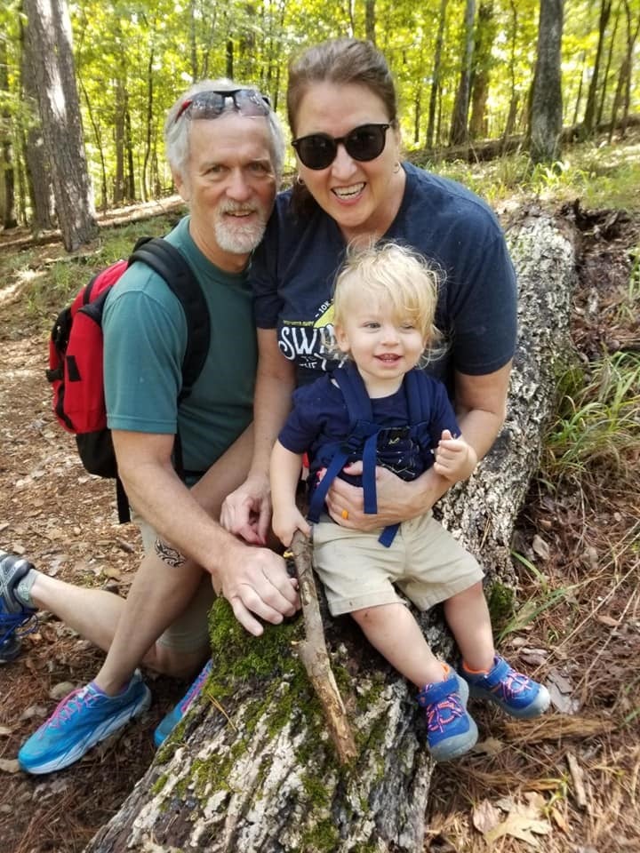 Diane and her husband take grandson Callister hiking