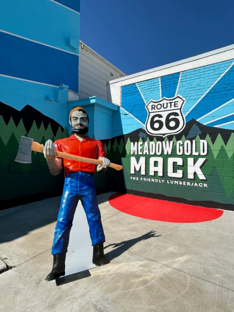 cardboard cutout of meadowgold mack