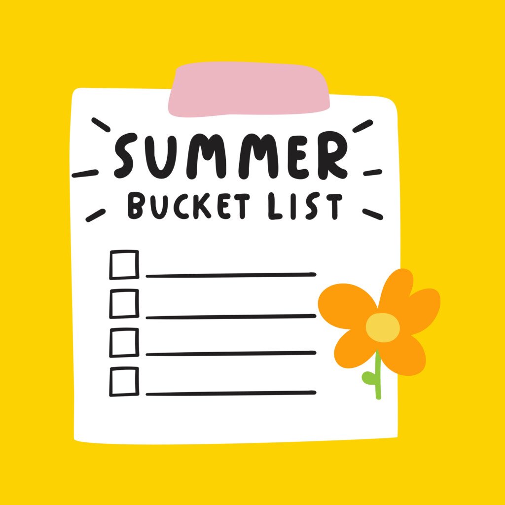 summer bucket list illustration