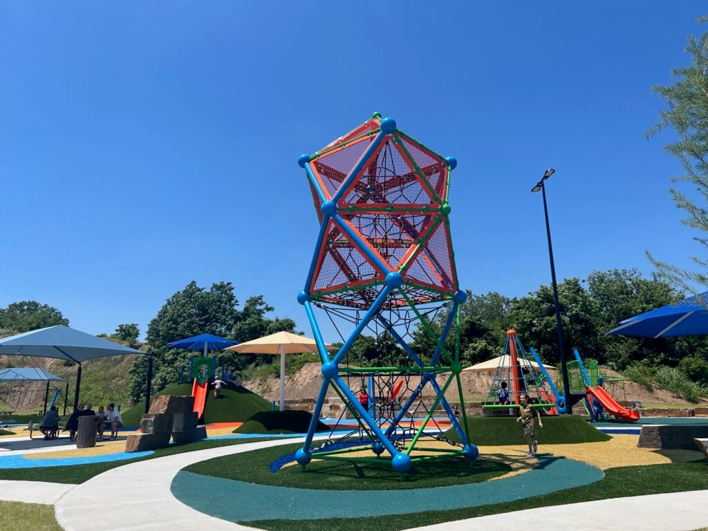 Playing at the Washington Irving River Park in Bixby - TulsaKids Magazine