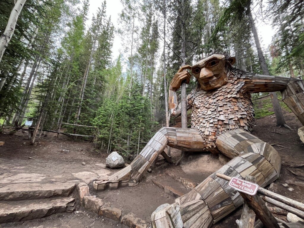 thomas dambo troll in breckenridge, co