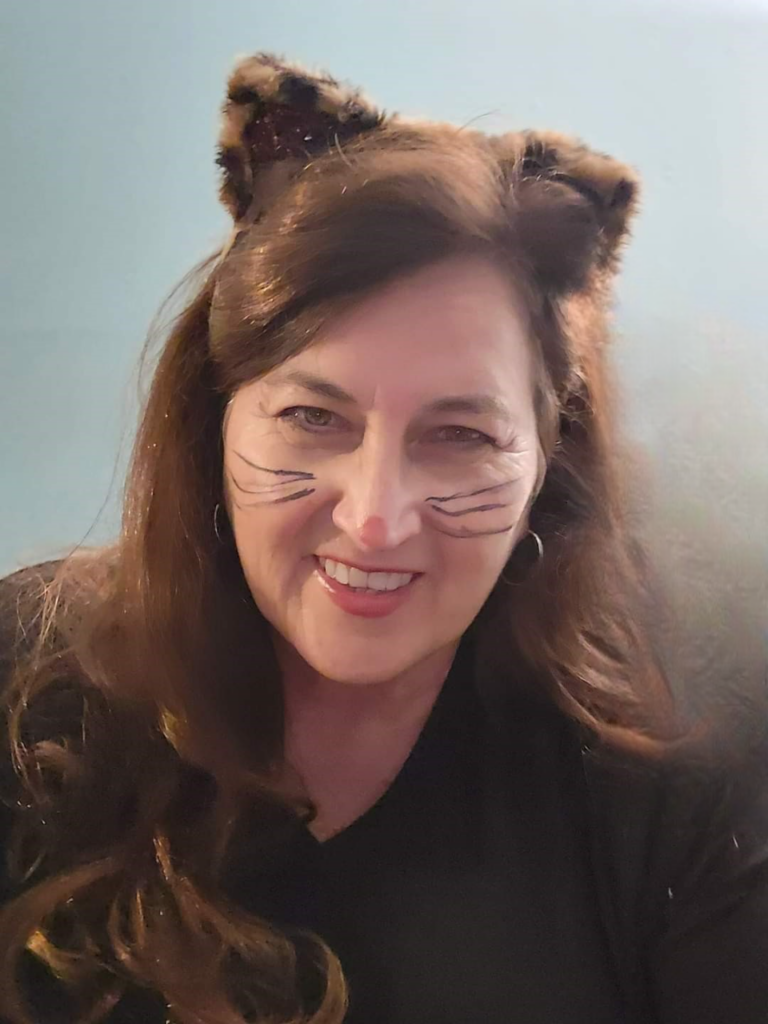 Diane Morrow-Kondos dressed as a cat