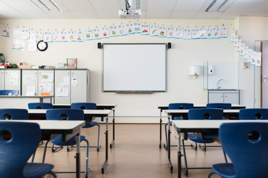 an empty classroom