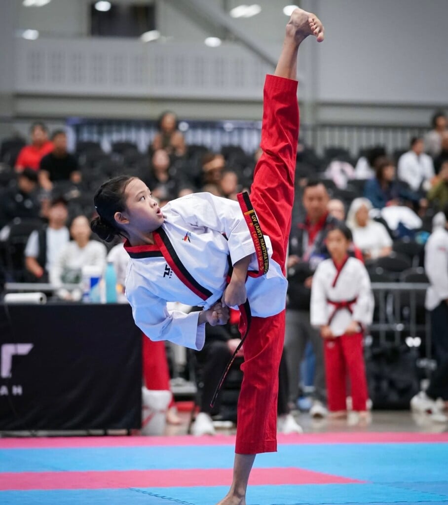Constantinah Nguyen at a taekwondo competition