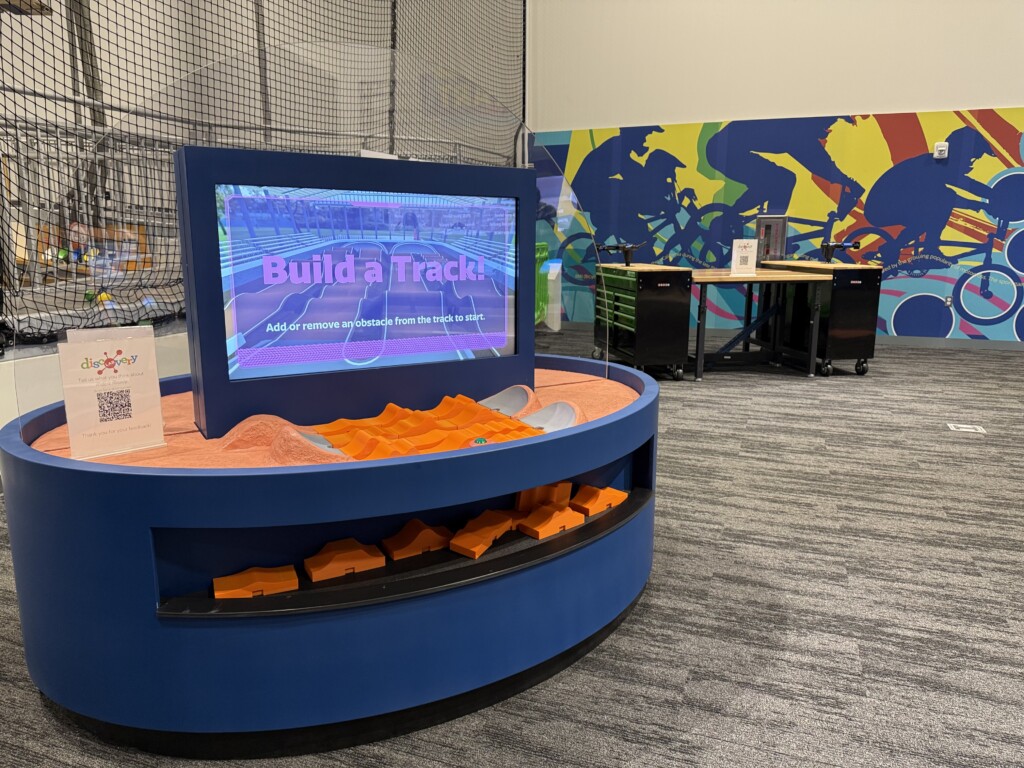 a look at part of Discovery Lab's Riders Ready exhibit