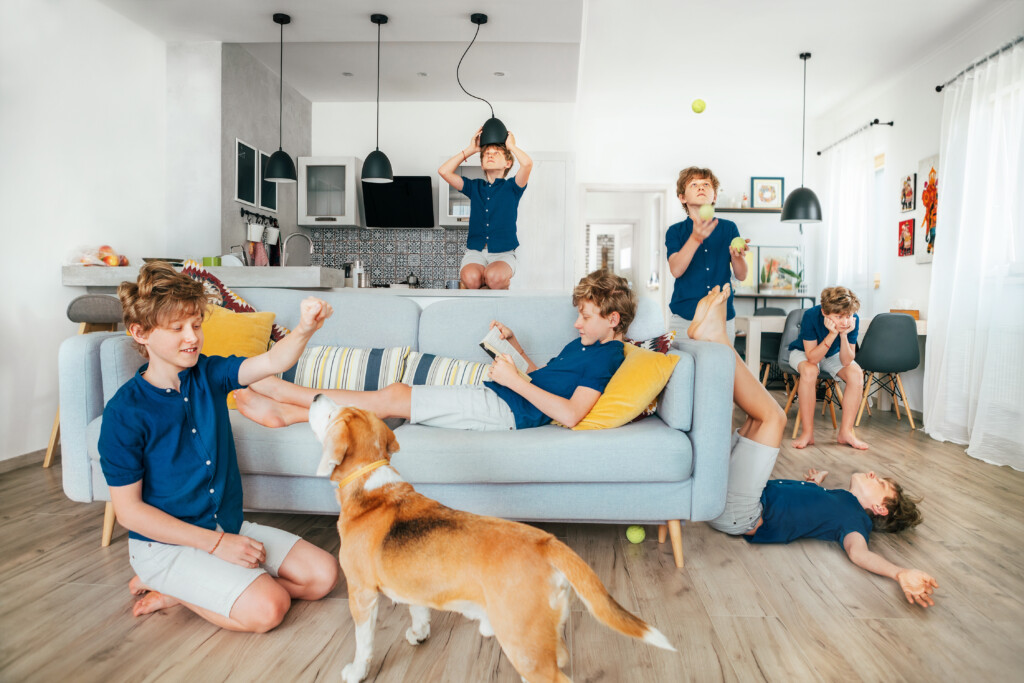 Whole Day In One Photo: Young Teen Boy home alone