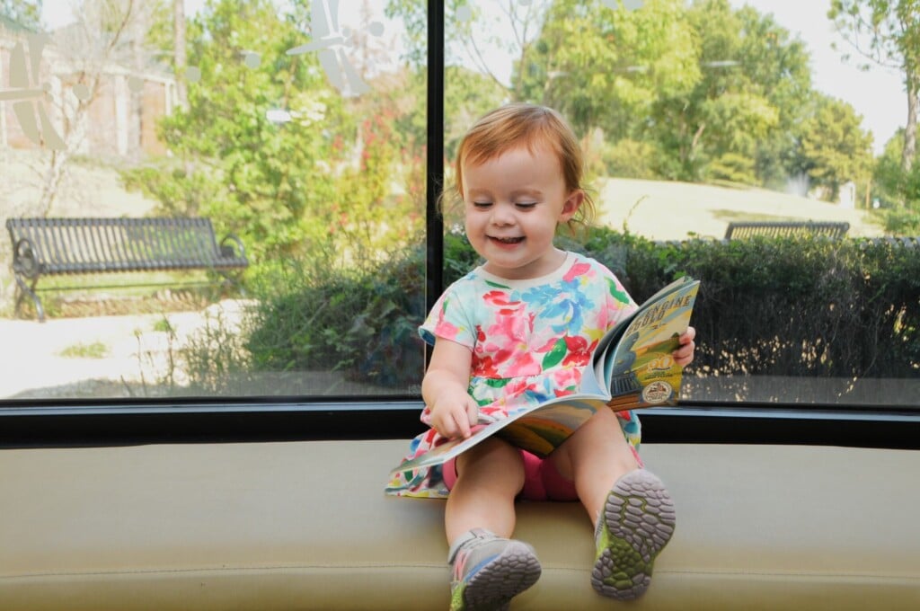 baby ready for storytime