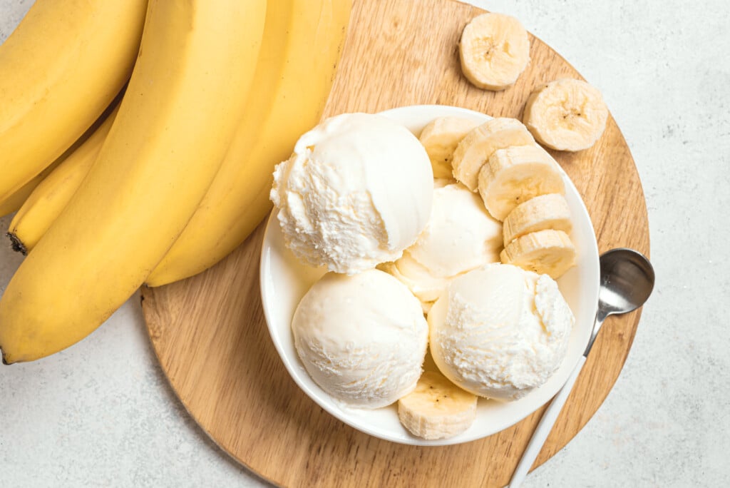 Banana Ice Cream And Bananas