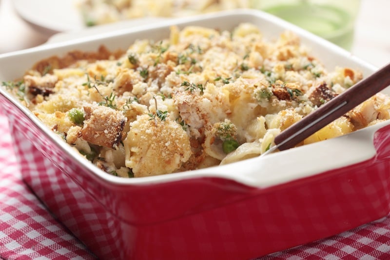 tuna casserole is a staple for many with a pescatarian diet