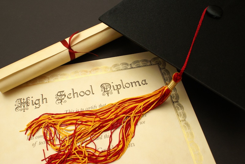 diploma and graduation cap. for article on being college and career ready