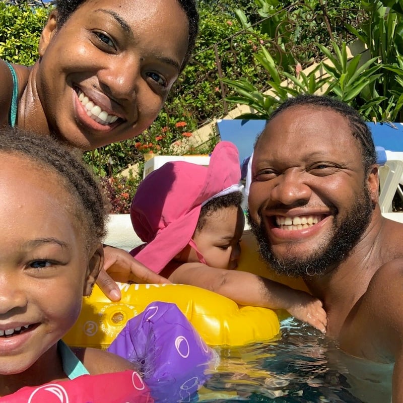 jonathan oliver and his family on vacation, for article on traveling with kids