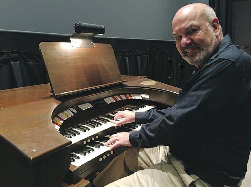 bill rowland plays organ for circle cinema's second saturday silents
