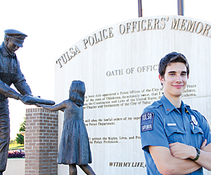 matt moran, a member of the tulsa police explorers program