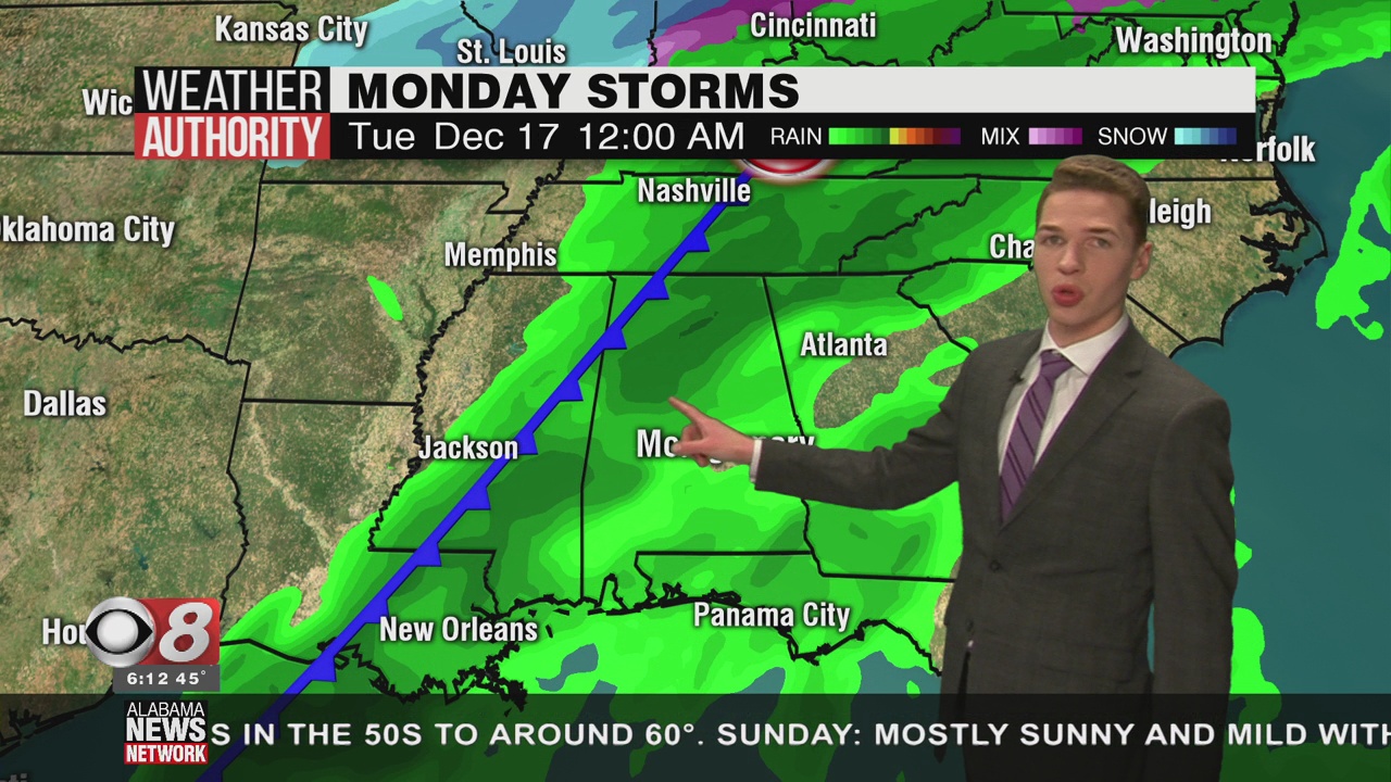 Showers and Storms Taper Off Overnight; Some Sunshine This Weekend - WAKA 8