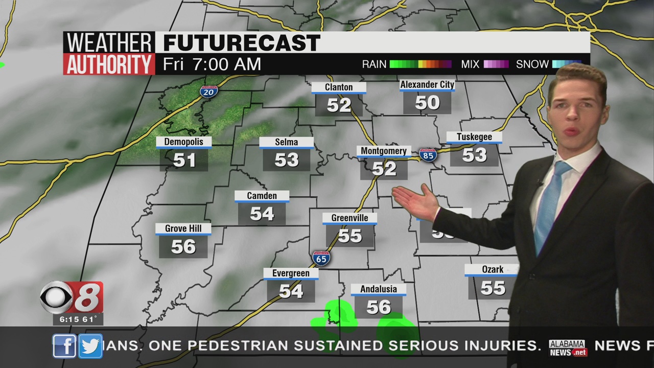 Mostly Cloudy and Mild Friday; Rain Returns This Weekend - WAKA 8