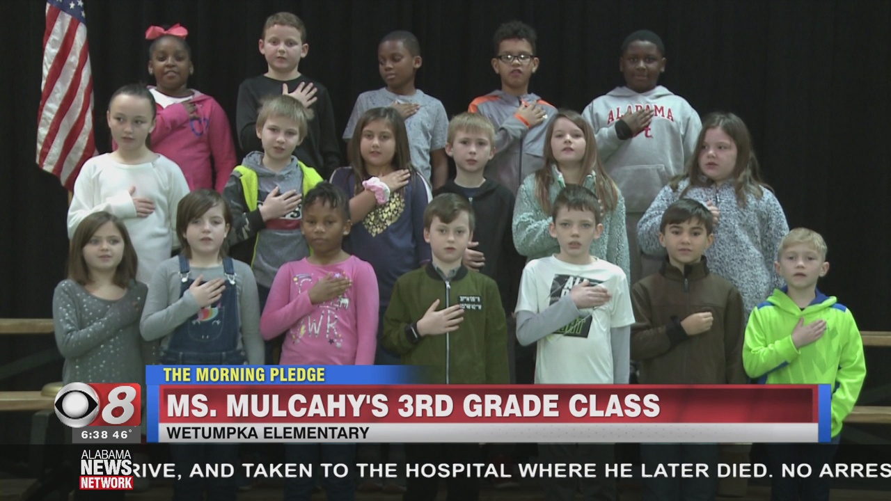 The Morning Pledge Wetumpka Elementary Ms. Mulachy's Class WAKA 8
