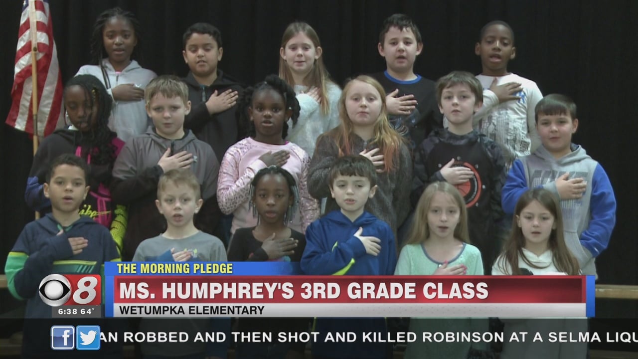 The Morning Pledge Wetumpka Elementary Ms. Humphrey's Class WAKA 8