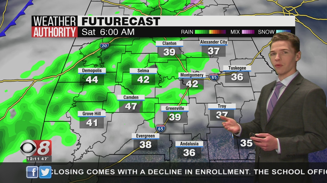 Cool And Breezy Friday; Scattered Showers Saturday - WAKA 8