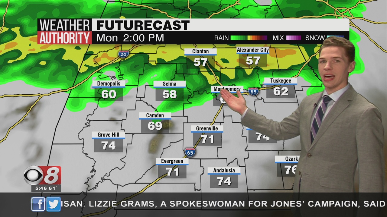Showers And Storms Return Monday; Severe Storms Possible Late Wednesday ...
