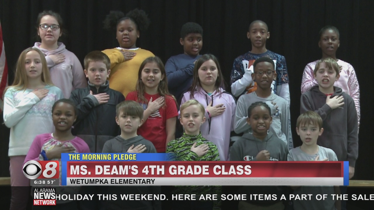 The Morning Pledge Wetumpka Elementary Ms. Deam's Class WAKA 8