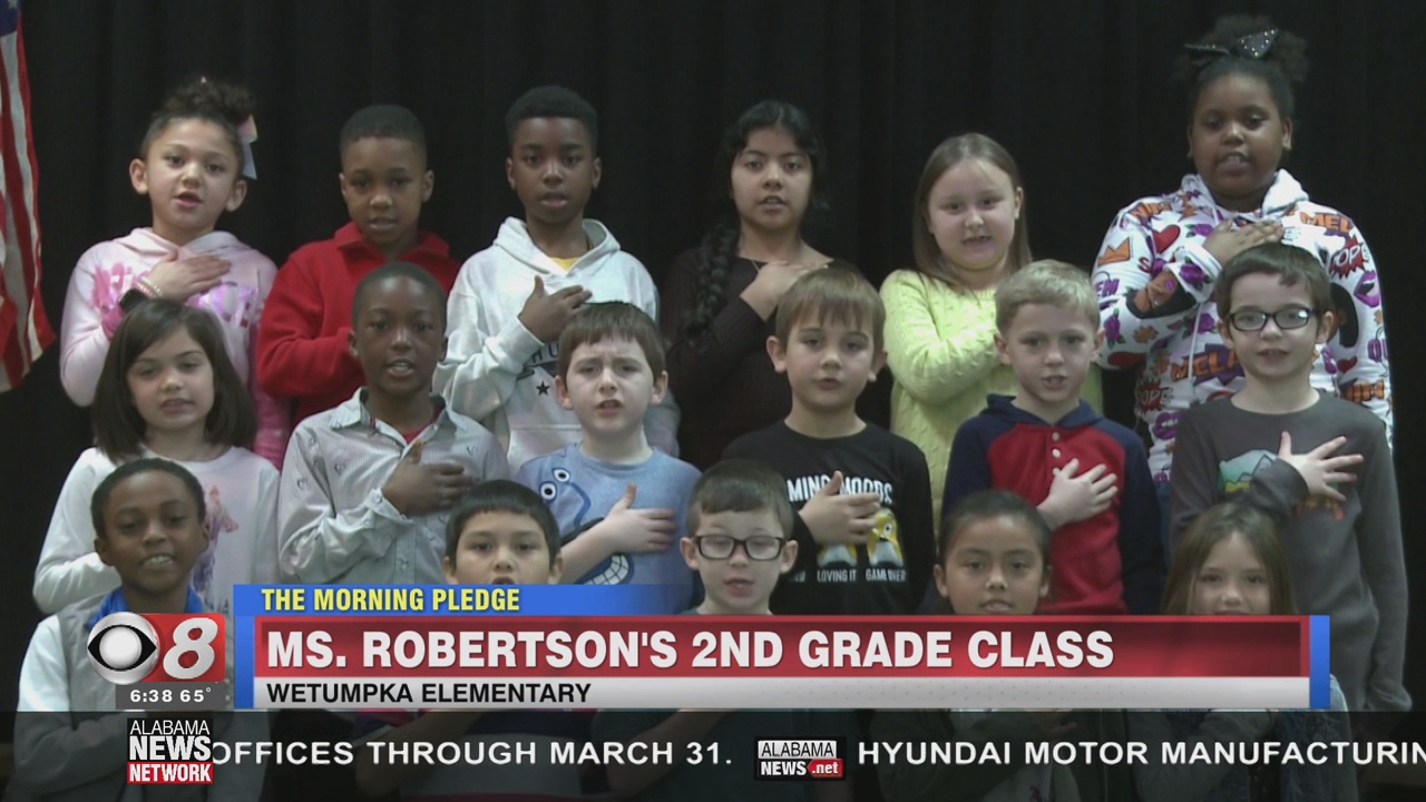 The Morning Pledge Wetumpka Elementary Ms. Robertson's Class WAKA 8