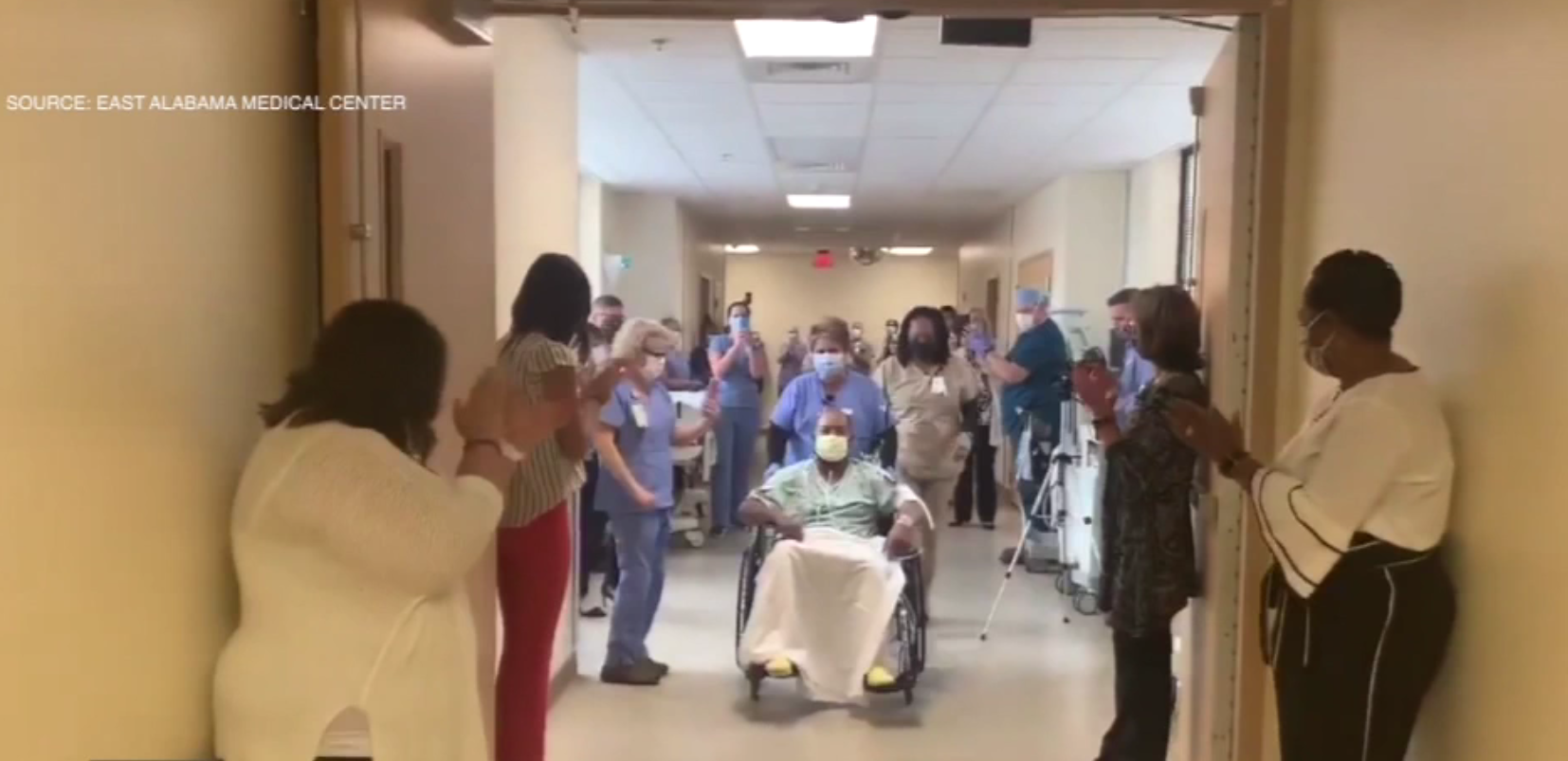 East Alabama Medical Center Celebrates COVID19 Patient's Move From ICU