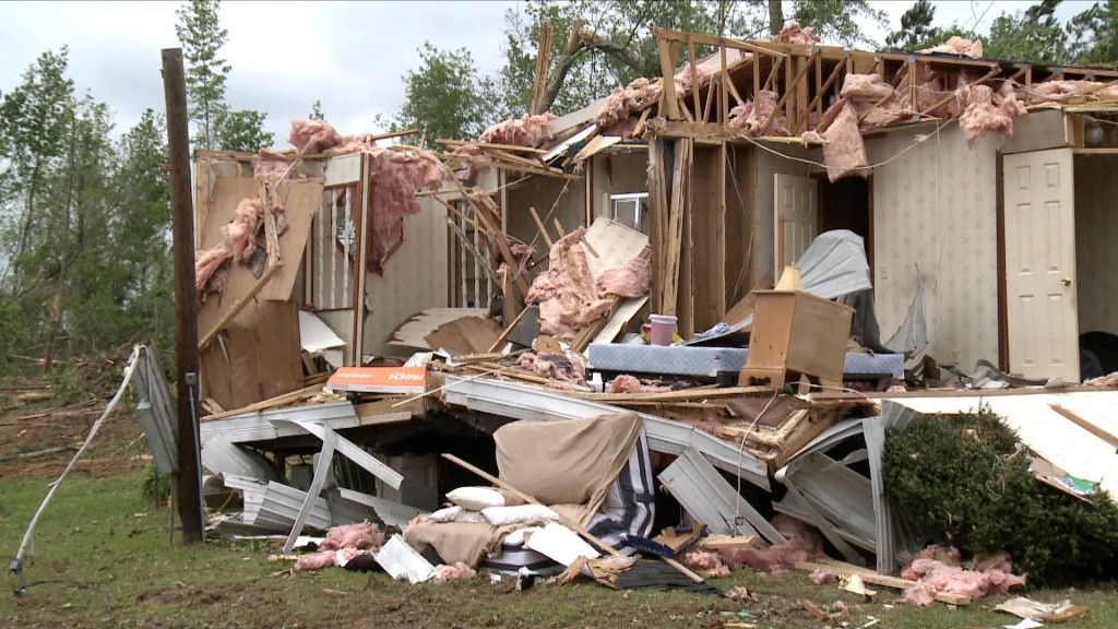 Tornado Destroys Home in Arlington Community of Wilcox Co. - WAKA 8