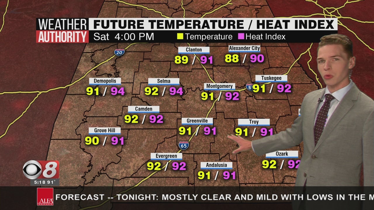 A Hot But Mainly Dry Father's Day Weekend - WAKA 8