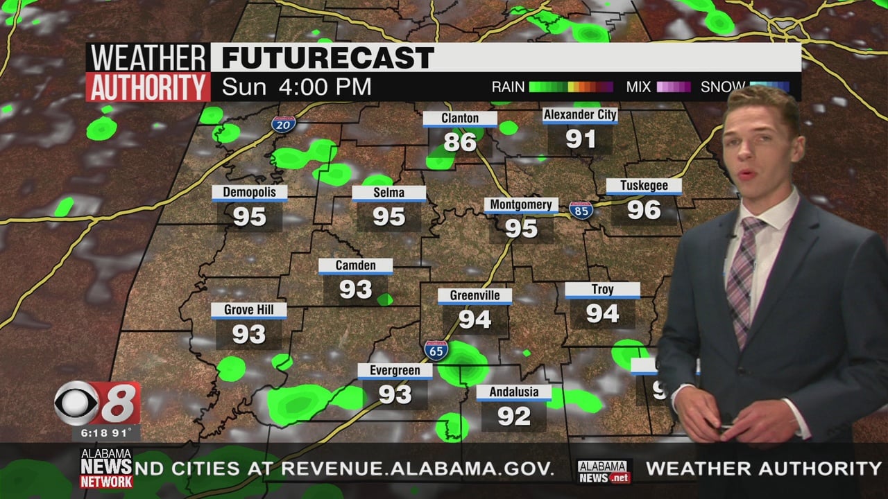 Scorching Heat With Low Rain Chances Through At Least Monday - WAKA 8