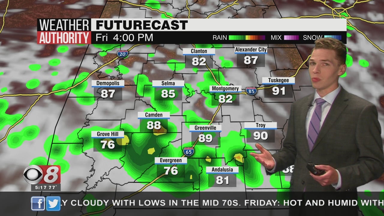 Better Rain Chances And A Little Less Heat This Weekend - WAKA 8