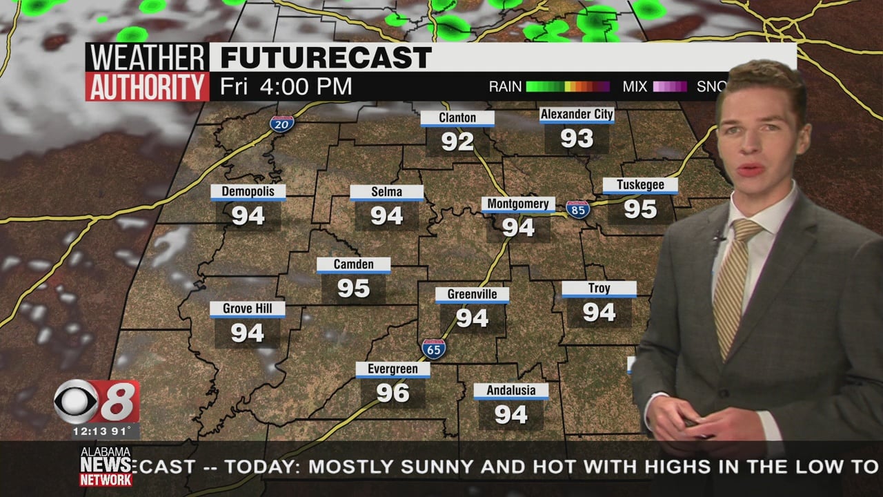 Low Rain Chances Through Labor Day Weekend - WAKA 8