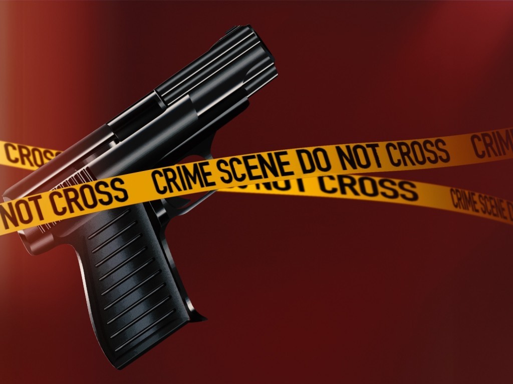 Gun And Crime Scene