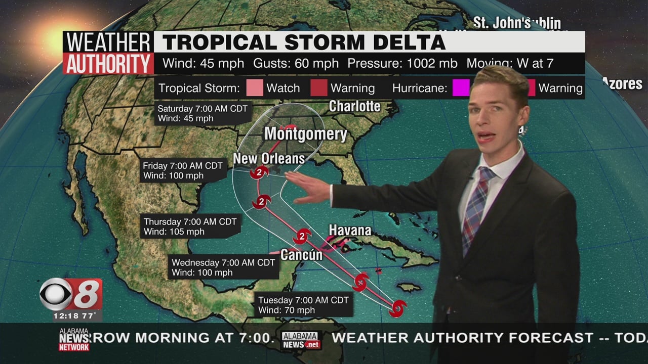 Delta Forecast To Become A Hurricane In The Gulf This Week - WAKA 8