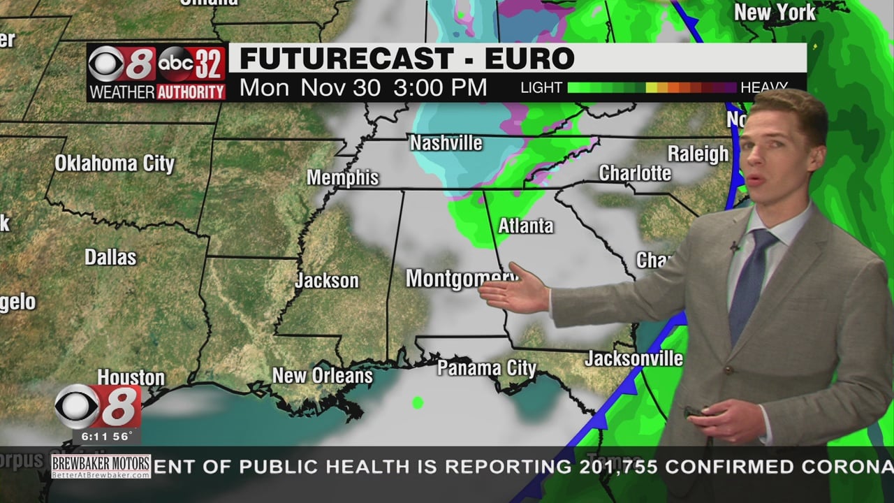 Showers And Storms Likely Friday, And Again Sunday - WAKA 8