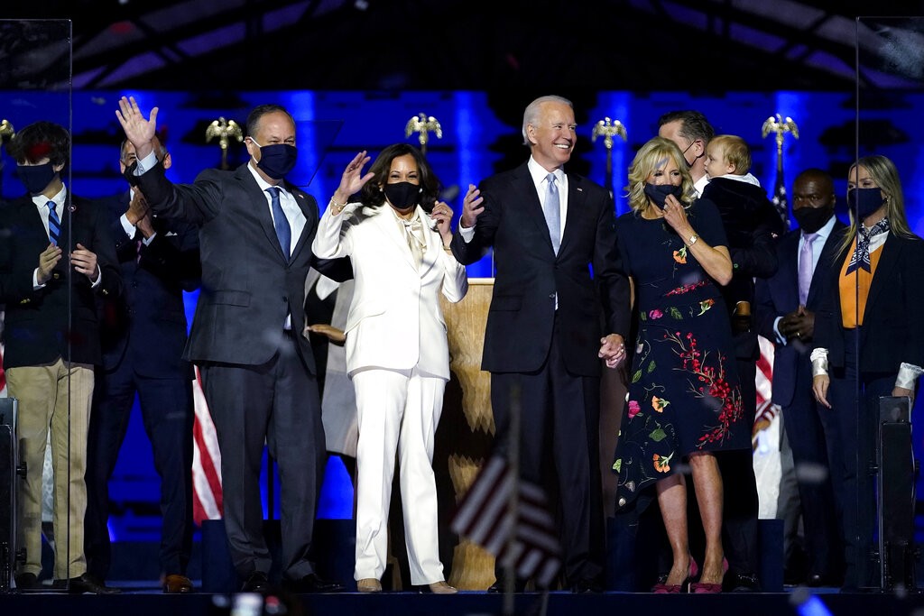 Joe Biden, Jill Biden, Kamala Harris, Doug Emhoff